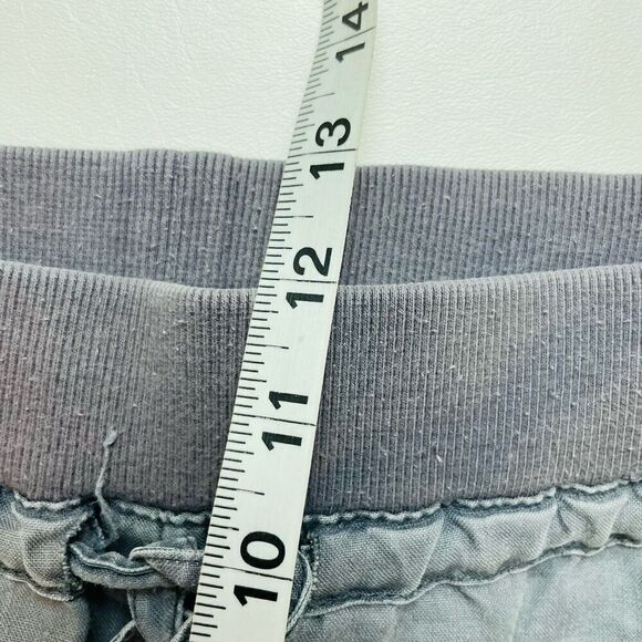 Sandro 100% Linen Pants Womens 14 Gray Wide Leg Elastic Drawstring Waist Beach - Picture 7 of 9